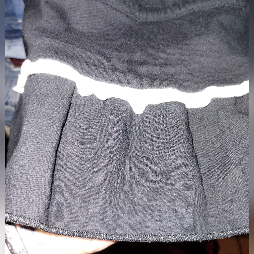 Energie Black Ruffle Trim Peplum Tee -size  Medium - Picture 15 of 16